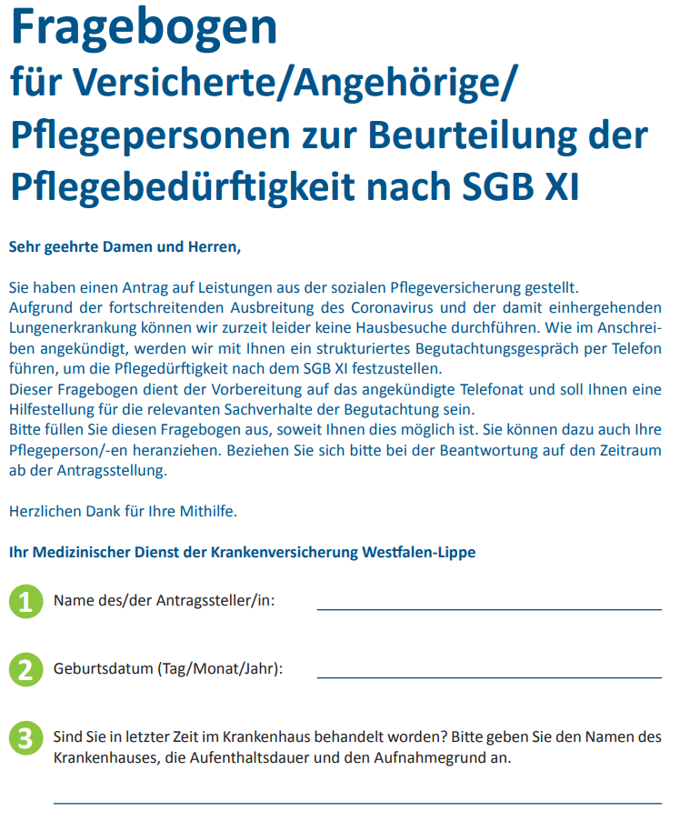 Einstufung in Pflegegrade: Wie funktioniert das in der Corona-Krise